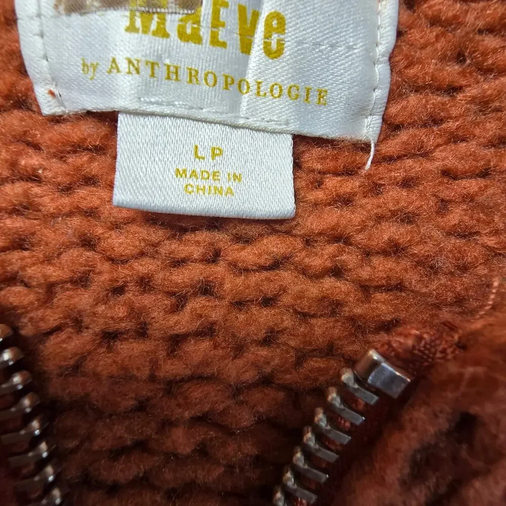 Maeve by Anthropologie Rust and Cream Swans Cardigan.  Size L (P). Retails $180 - Picture 11 of 12